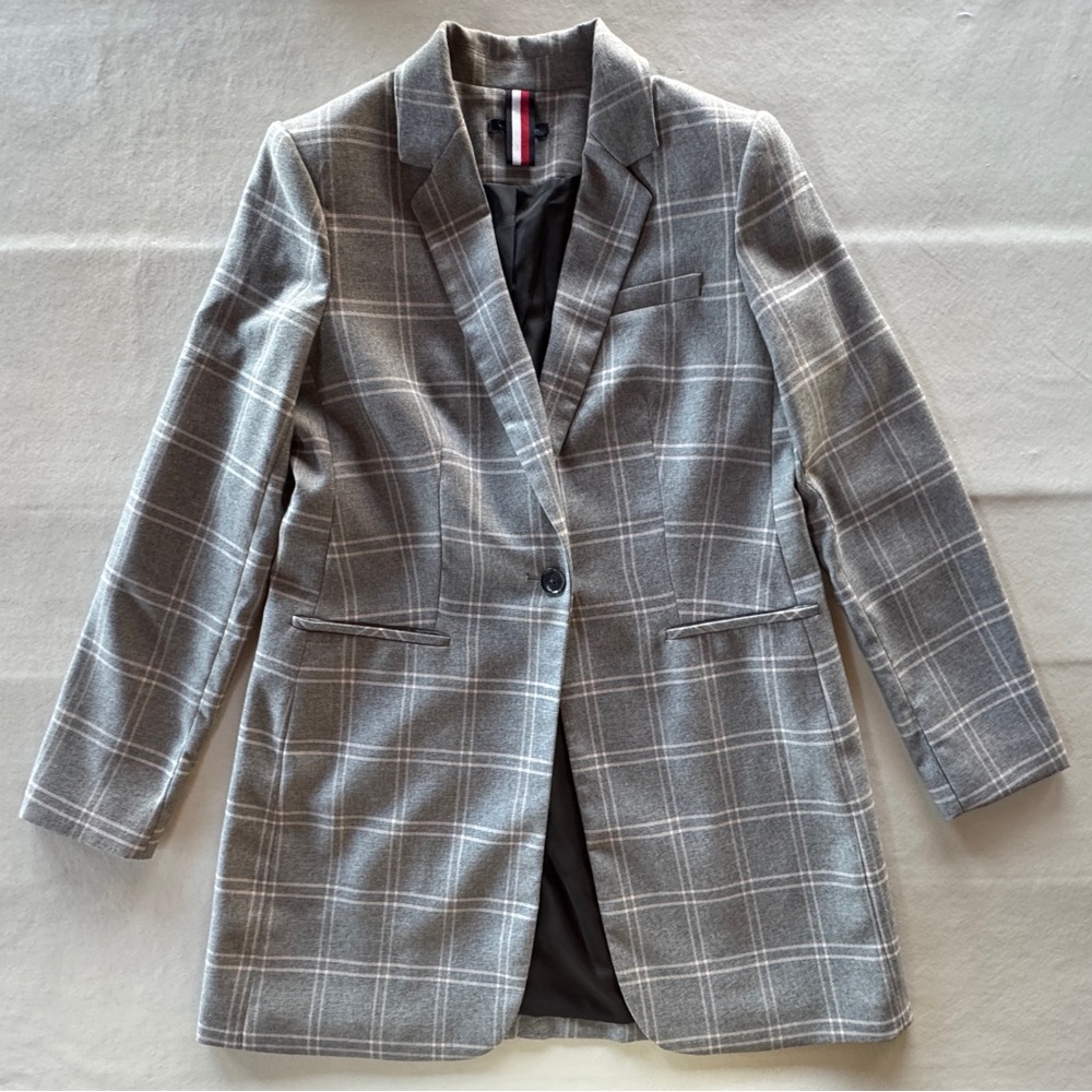 Tommy Hilfiger Windowpane Elbow-Patch Single-Butt… - image 4